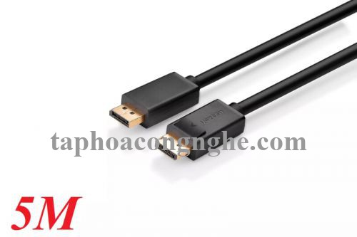 Ugreen 10213 5M Màu Đen Cáp 2 Đầu Displayport chuẩn V1.2 thuần đồng DP102 30010213